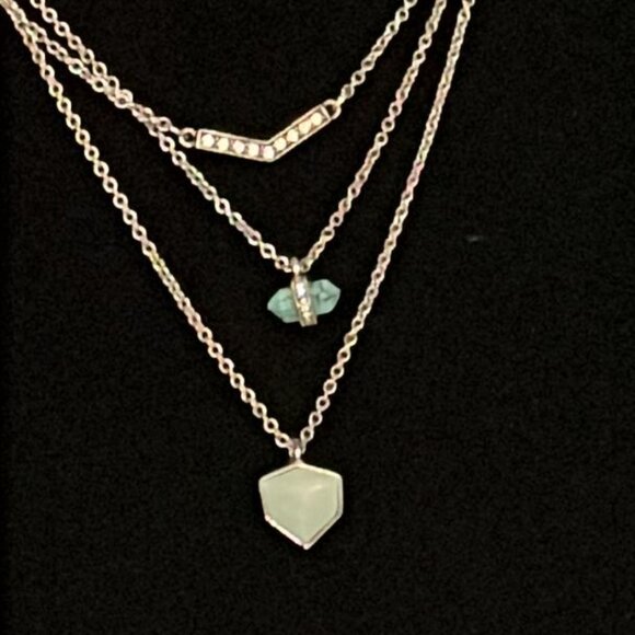 Chloe + Isabel 3 Silver Tone Chain Necklace - Picture 1 of 4